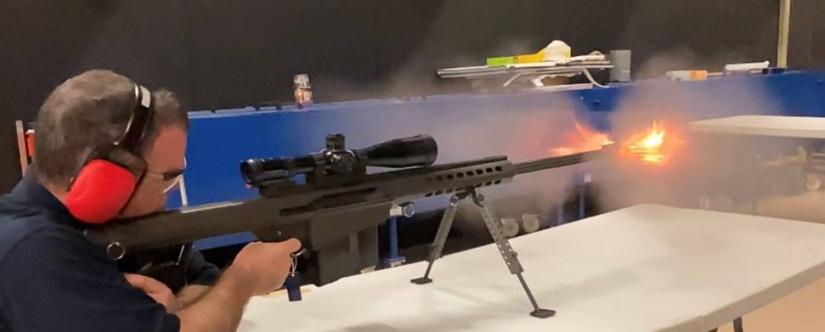 Matthew Bolton with gun