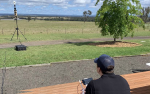 Operator with control system sits opposite vision apparatus to mitigate drone threat